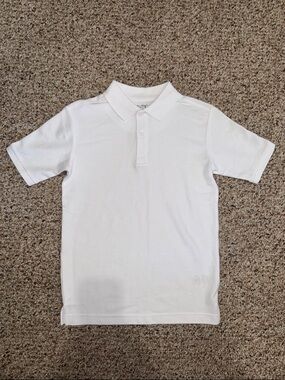 Nautica Boys White Short-Sleeve Polo